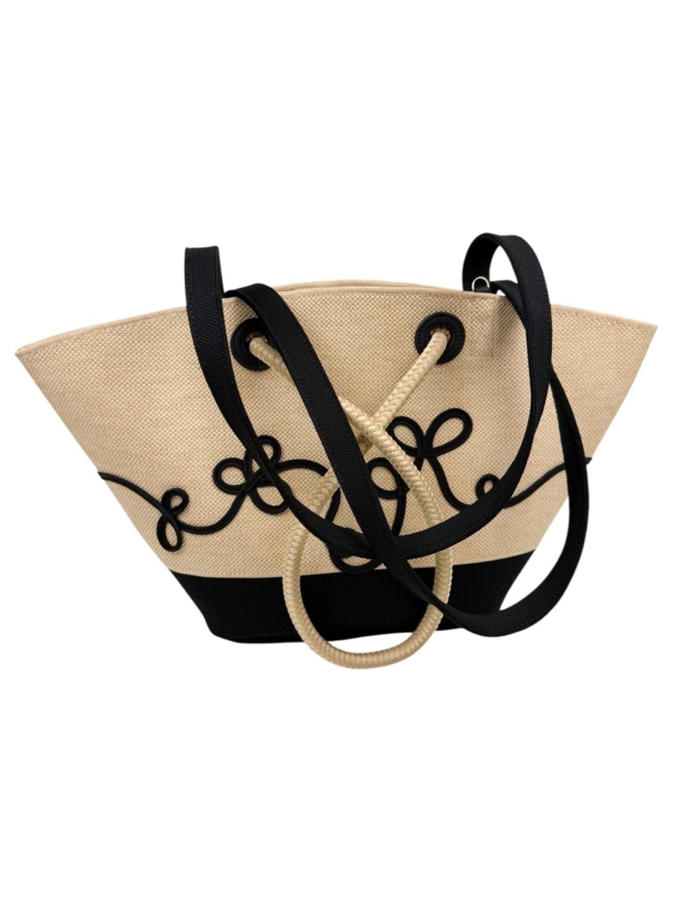 Vivaia Attina Convertible Trapeze Tote Bag Nude Peach Black